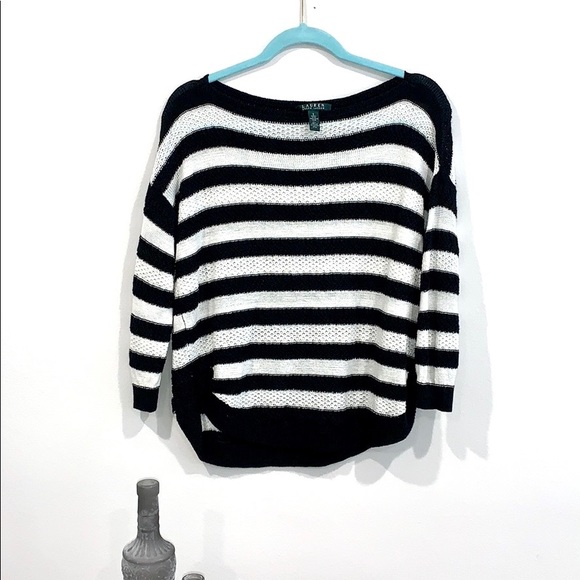 Lauren Ralph Lauren Sweaters - ✨5/$25✨ LAUREN RL | Striped Drop Shoulder Sweater